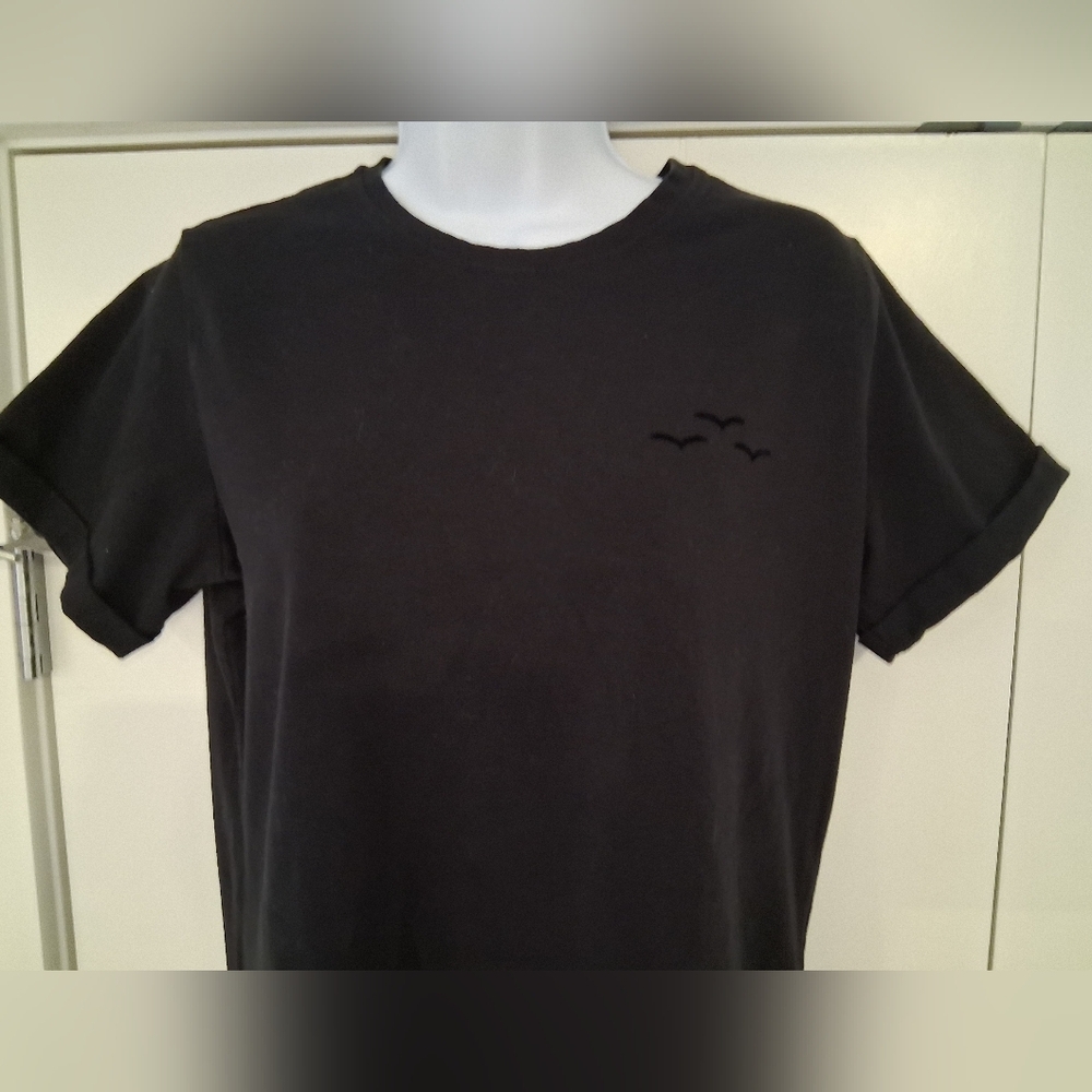 Lazypants/ Black T-Shirt Dress/ Cotton Blend/ Size US M - Picture 4 of 11